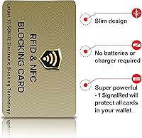 Vista 6 de SaiTech IT Tarjeta de bloqueo RFID, una tarjeta protege todo el monedero, NFC sin contacto, protector de tarjeta de crédito bancario sin contacto