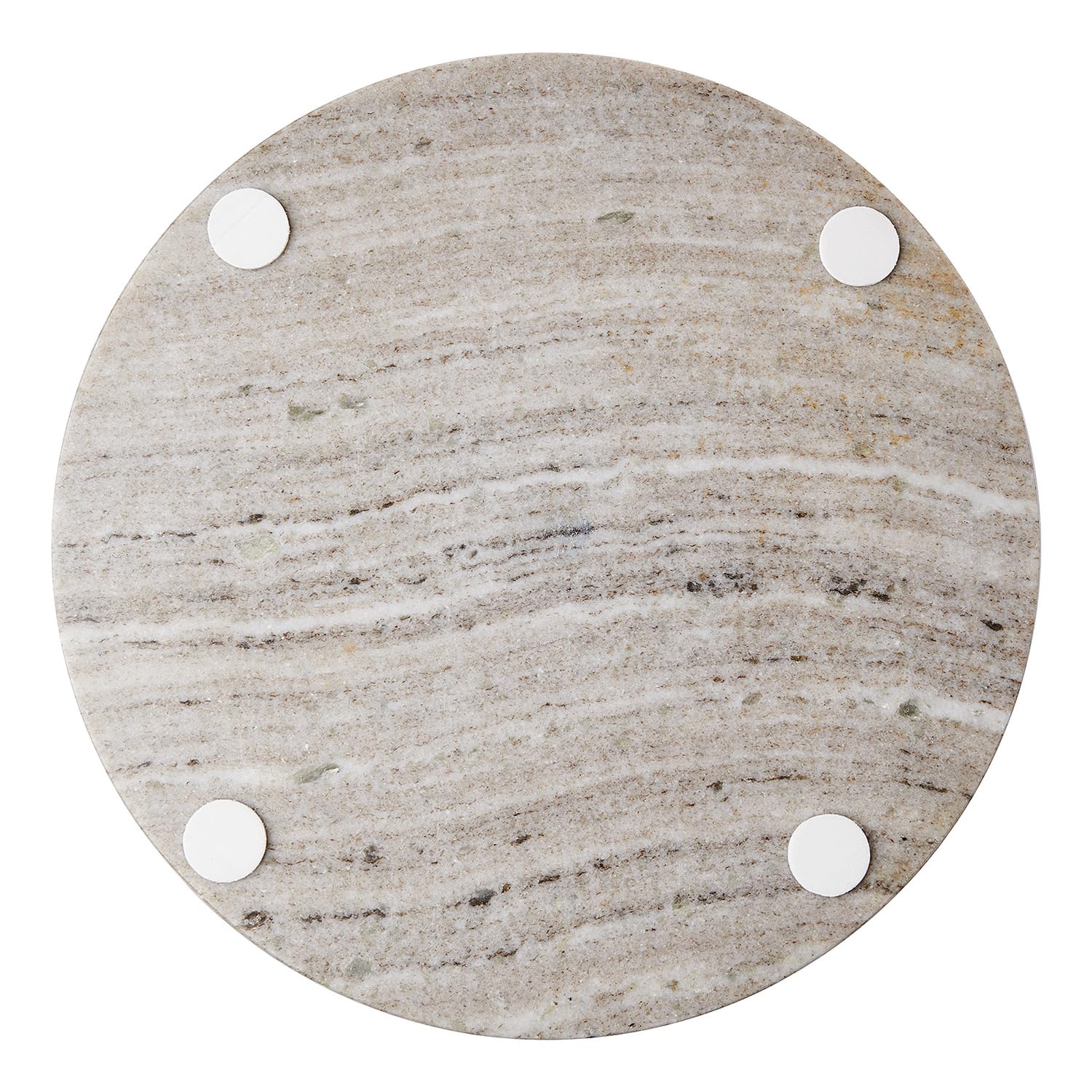 BUTLERS Servierplatte Ø 30 cm Marmor - MARBLE - Dekoplatte im weißen Design | Anrichteplatte für Antipasti | Naturstein-Einzelstück
