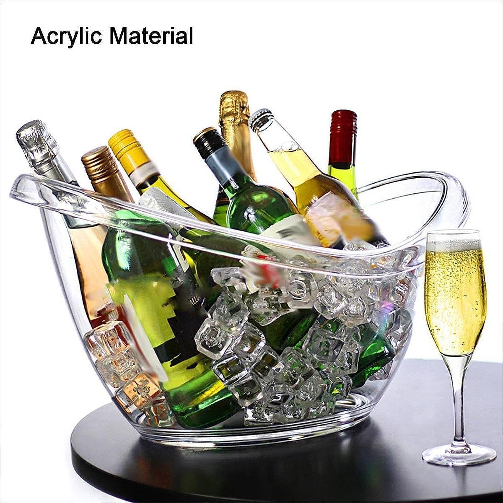 Secchiello per il ghiaccio, refrigeratore per bevande, robusto, forniture per ristoranti, contenitore per champagne estivo, 12 L