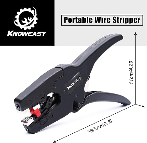 Miniatura 3 de Pelador de cables, herramienta de pelado de cables Knoweasy con cortador y herramienta de pelado de cables 2 en 1 funciona para electrónico