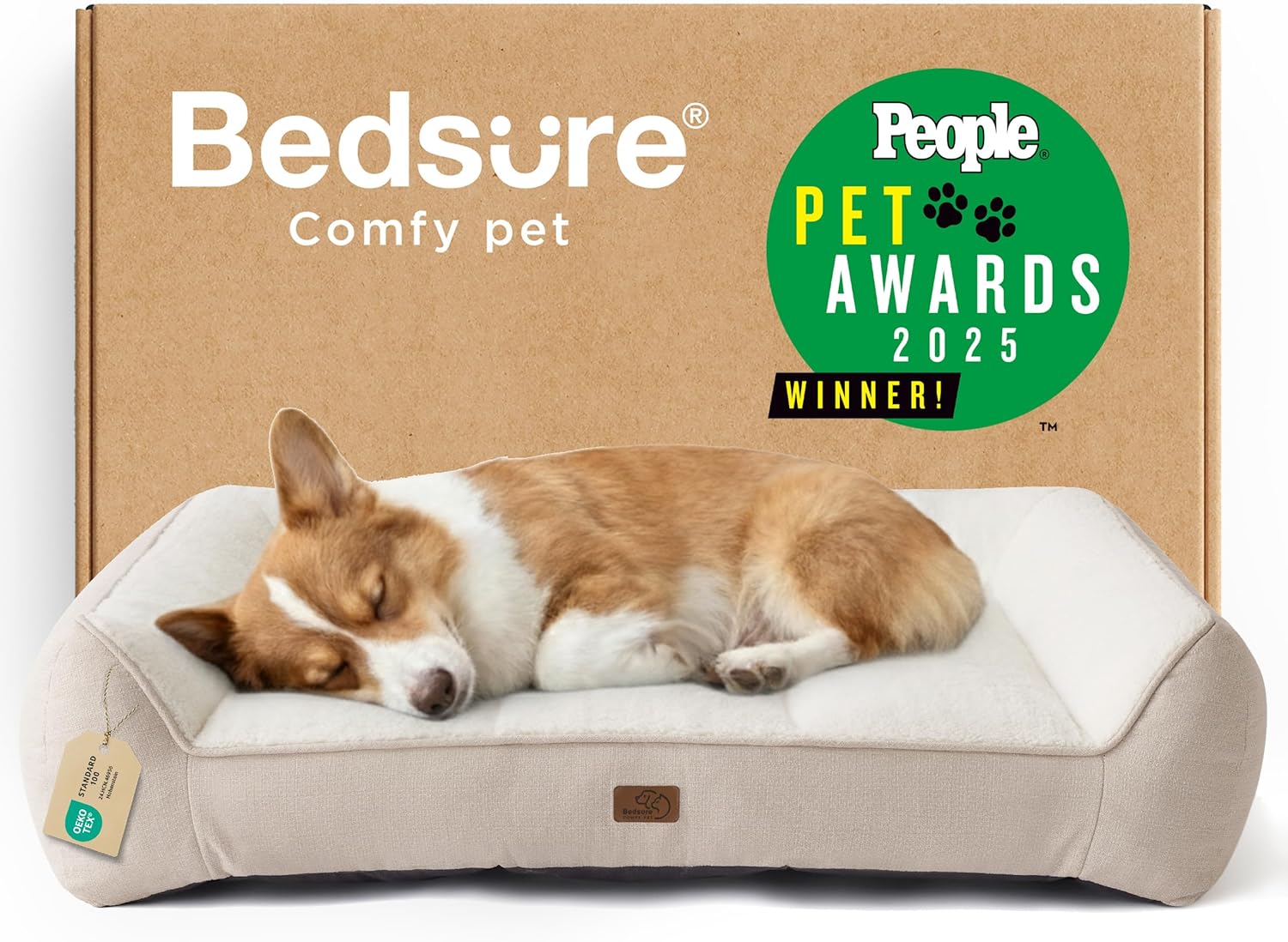 Bedsure SupportMax Orthopedic Dog Bed Medium Size Dog – Extra Thick Supportive …
