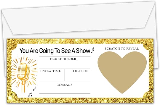 Concert Ticket - DIY Event Ticket Scratch Off Card - Surprise Show Ticket Gifts for Show Lovers - Surprise Reveal Card for Holiday, Birthday, Anniversary -19
