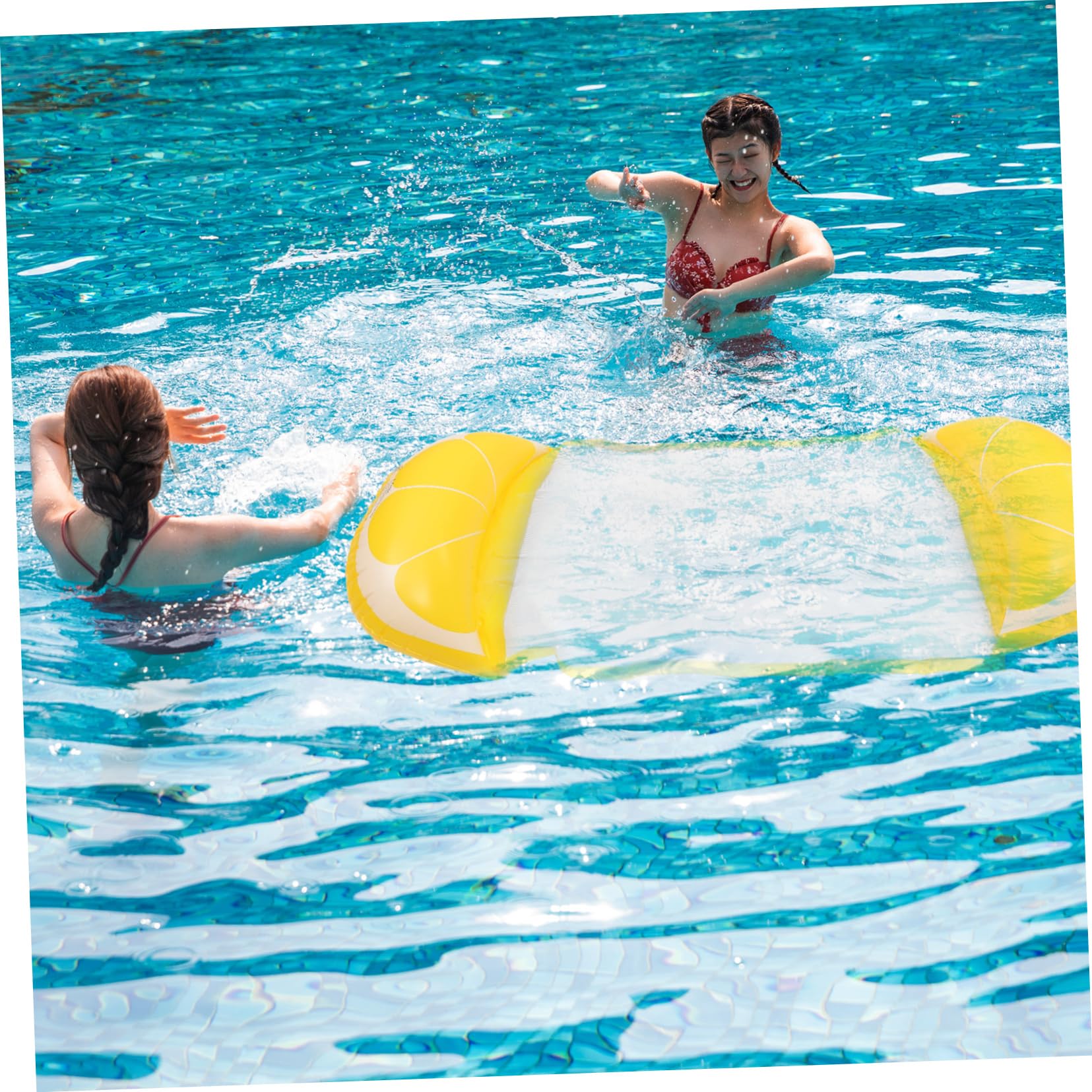 Yardwe Piscina Inflable para inflables de Piscina colchón Hinchable colchón Inflable Hamaca Flotante para Piscina de Alta Resistencia Malla a la para Piscina Nylon