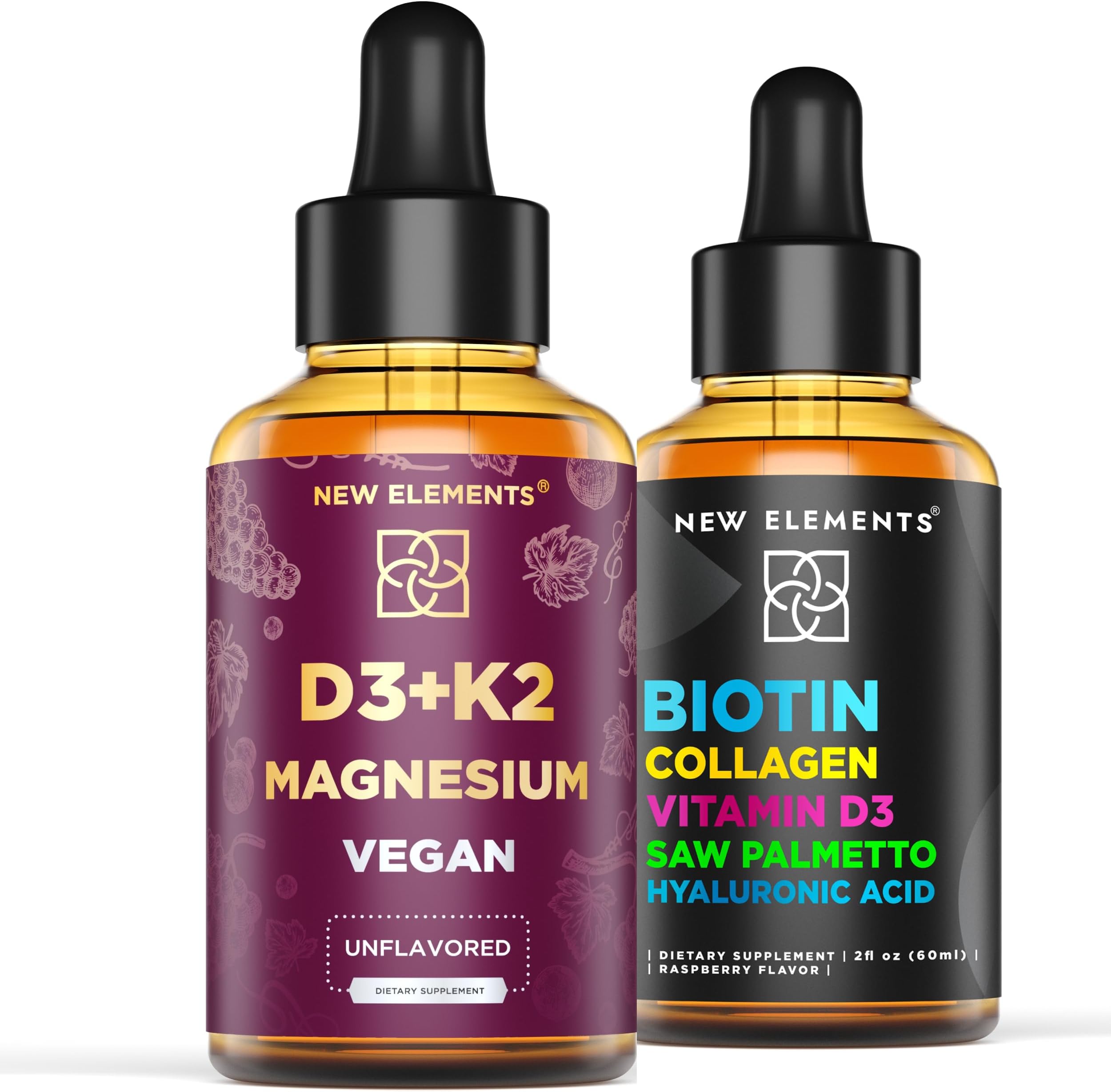 Liquid Vitamin D3 Vitamin K2 & Magnesium Liquid Biotin