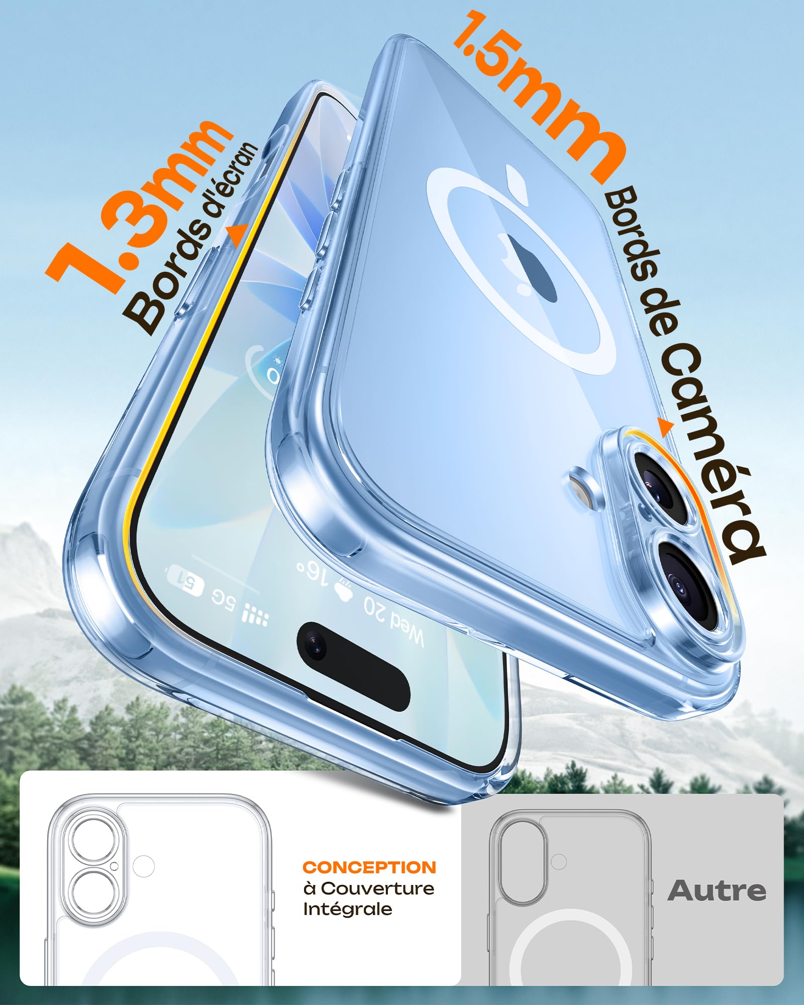 TOCOL Cover Magnetica per iPhone 17 6,3 Pollic, Compatibile con MagSafe, Protezione Fotocamera Integrata, Senza Ingiallimento, Trasparente