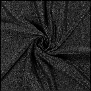 MDS Pack of 10 Yard Wedding Arch Draping Fabric Sheer Chiffon Fabric Drapery for Wedding Ceremony Reception Swag and Backdrop Decorations Fabric 60” Width - Black