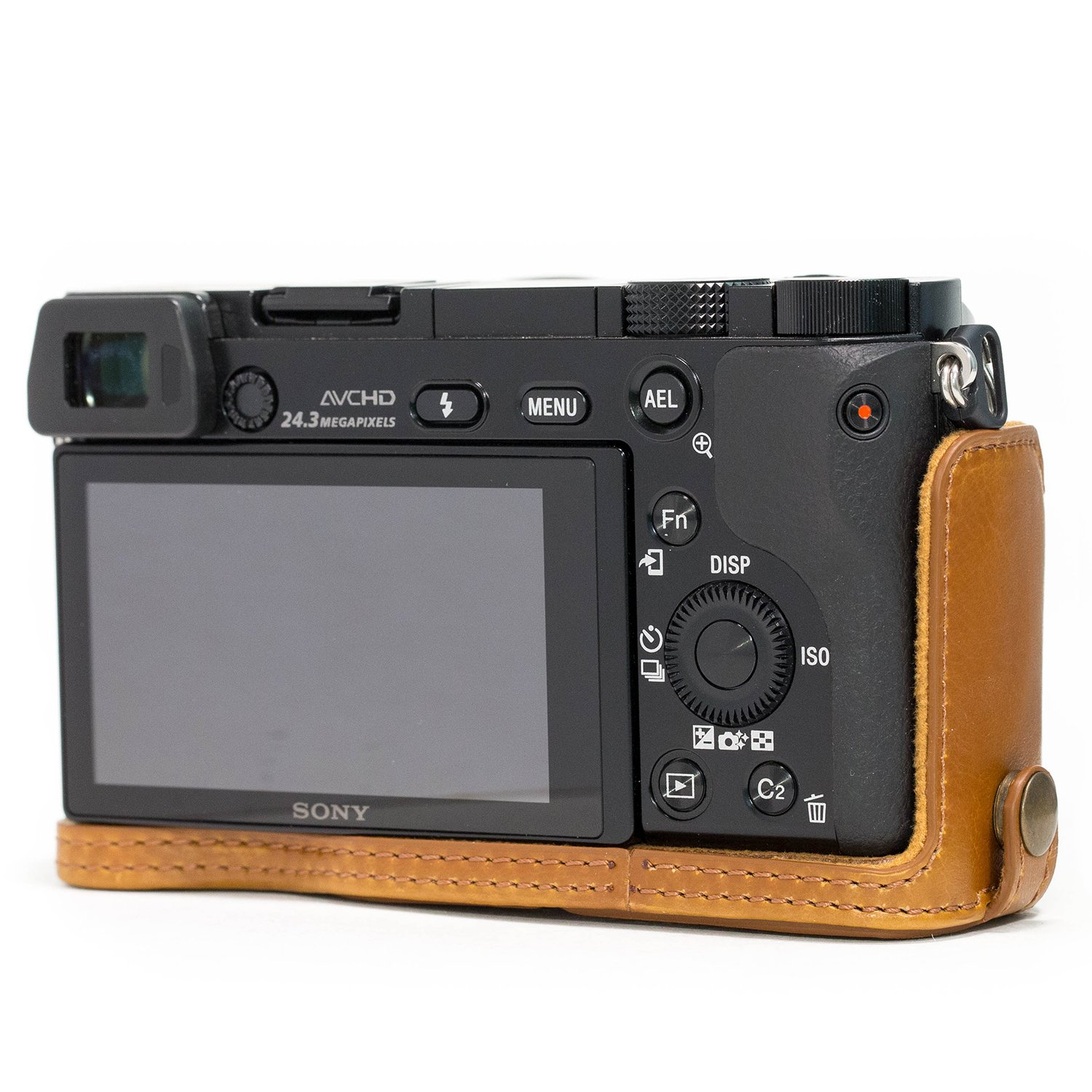Funda De Piel Genuina MegaGear Ever Ready Para Sony Alpha A6600 (18-135 Mm) - Acceso A Funda De Piel Genuina MegaGear Ever Ready Para Sony Alpha A6600 (18-135 Mm) - Acceso A