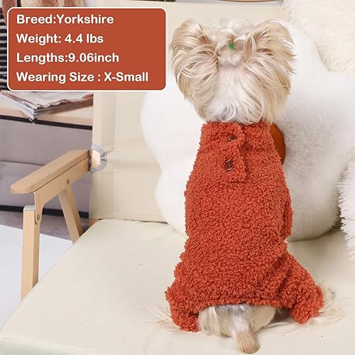 Miniatura 6 de Pijamas para perros pequeños, niños y niñas, ropa de forro polar para cachorros, pijamas de 4 patas para perros Chihuahua, Yorkie, primavera,
