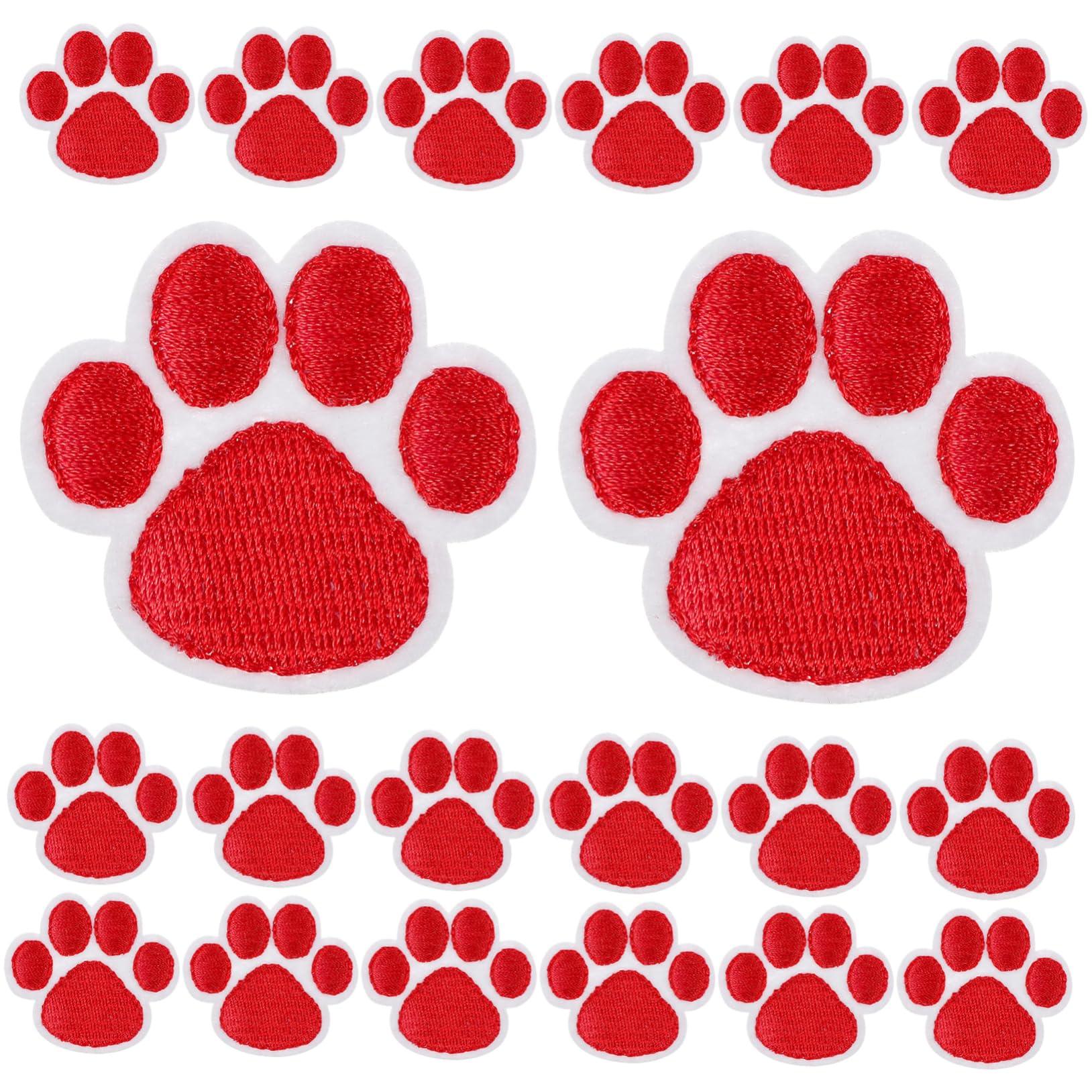 NUOBESTY 5 Sets Modische Hundepfoten-patches Bestickte Kleidungspatches Für Jacken Rucksäcke Hüte 20 Stück * 5