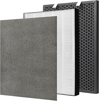 2678 Replacement High Efficiency HEPA Filter + 2677 Actived Carbon Filter for Bissell Air220 Air320, 1 True HEPA Pre-Filter & 1 Carbon Filter