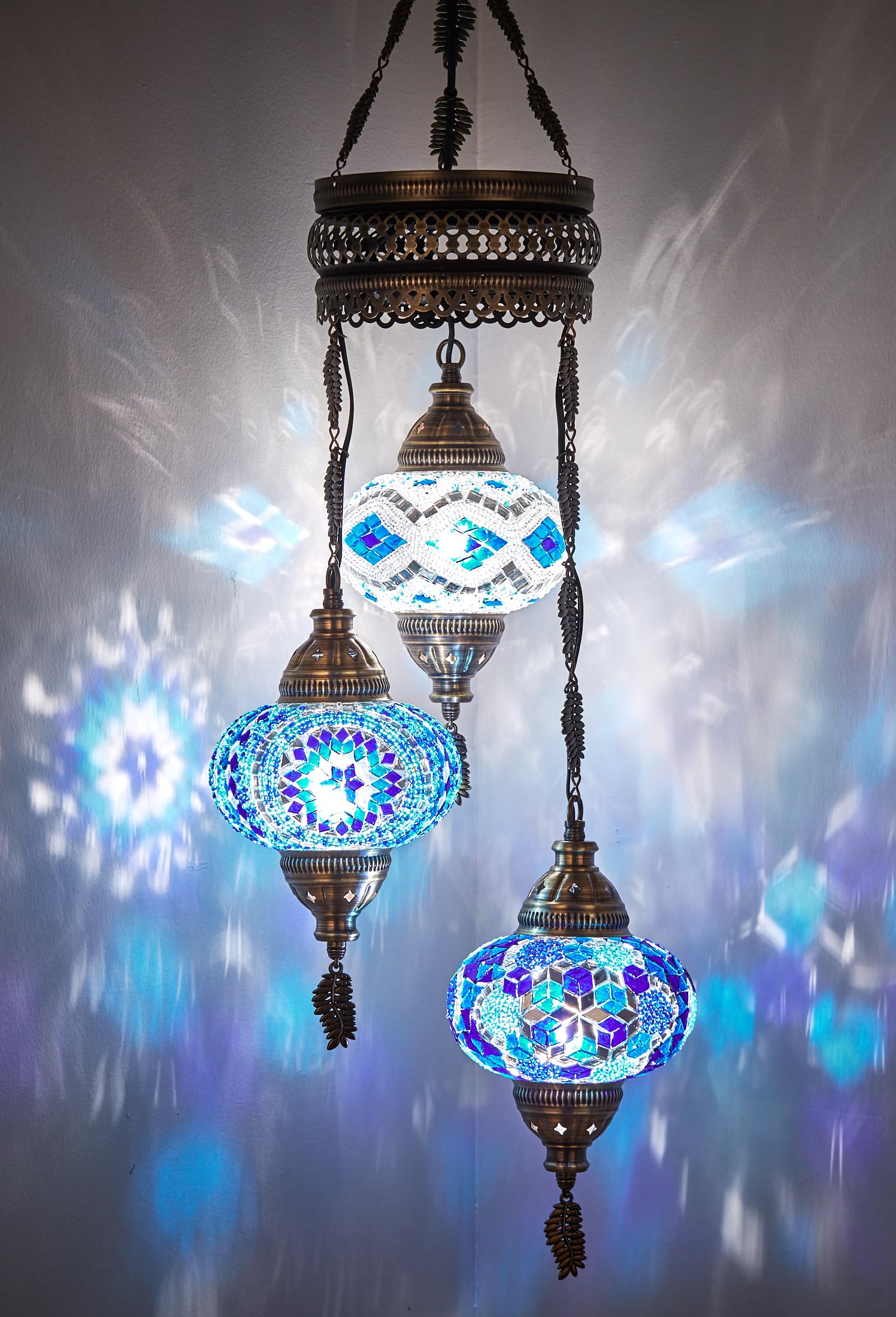 TURKISH MOROCCAN MOSAIC Ceiling Hanging Pendant Light Hardwired - View #10