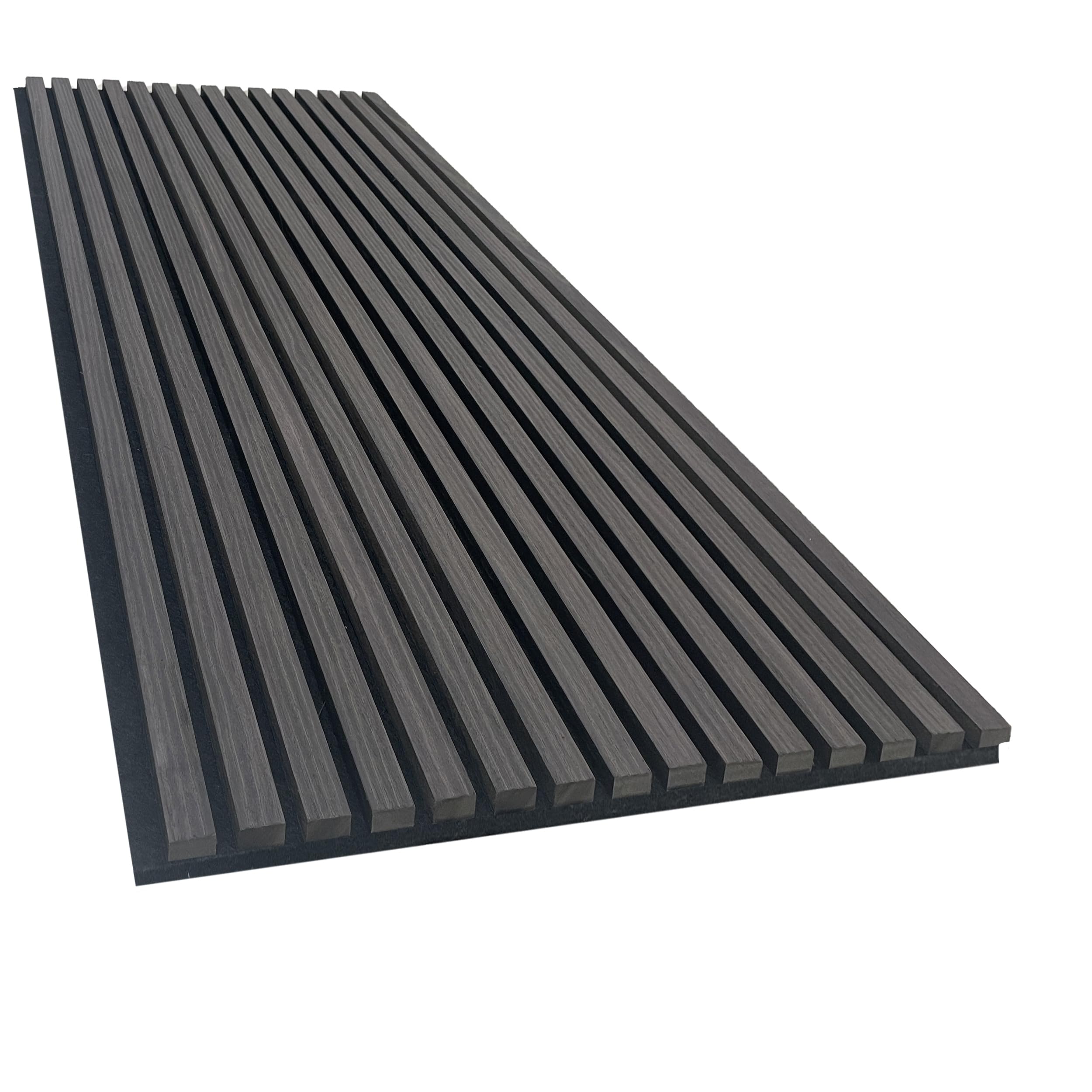 Akustikpaneele 2700×600 mm mit Holzfurnier - Premium Schallabsorber Wandpanel, Akustikplatte, Varianten in Black Nior - schwarzer Filz - 1 Stück