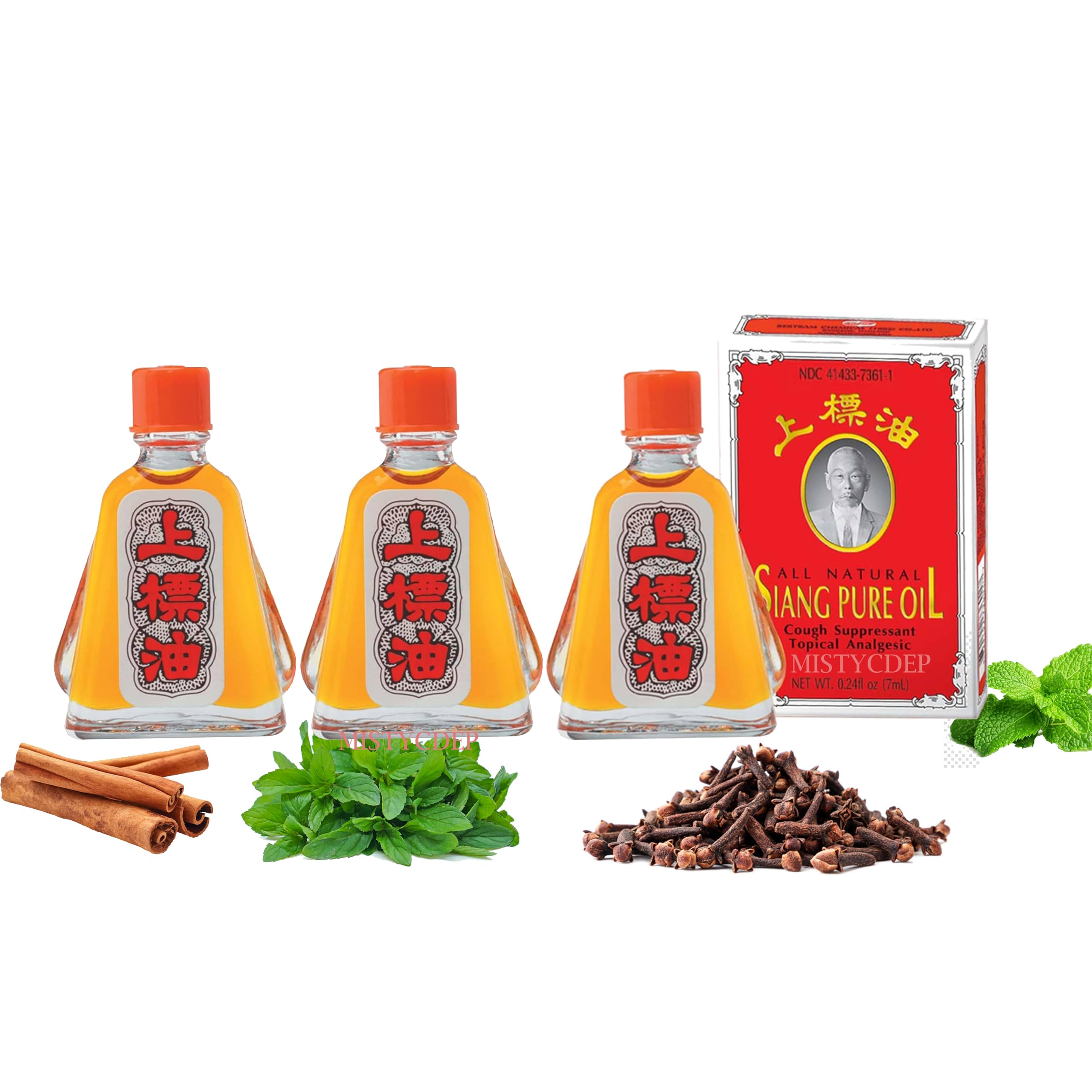 Siang Pure Oil Formula Pain Relief Thai Oil 3 ML (3 pcs)