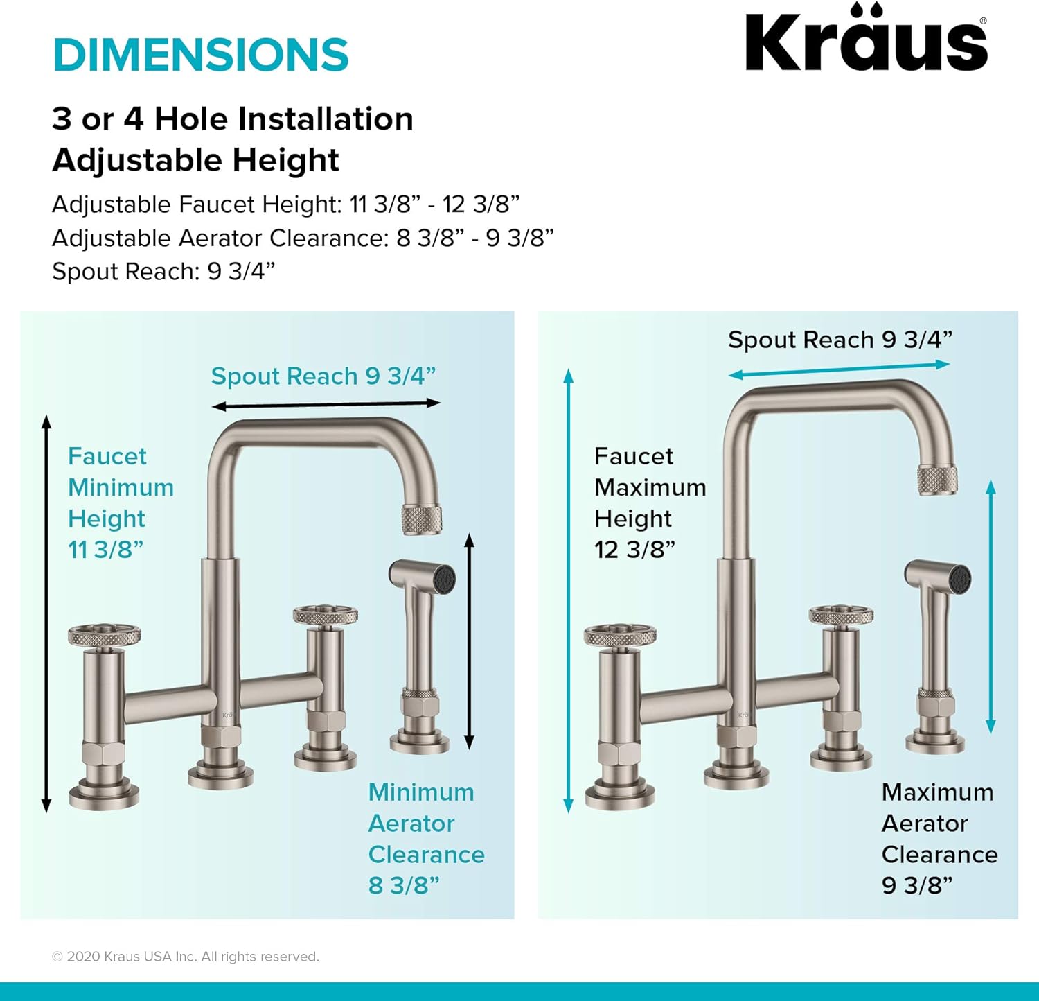 Flash Sale Kraus KPF-3125BG Urbix Industrial Bridge Kitchen Faucet with Side Sprayer, Brushed Gold