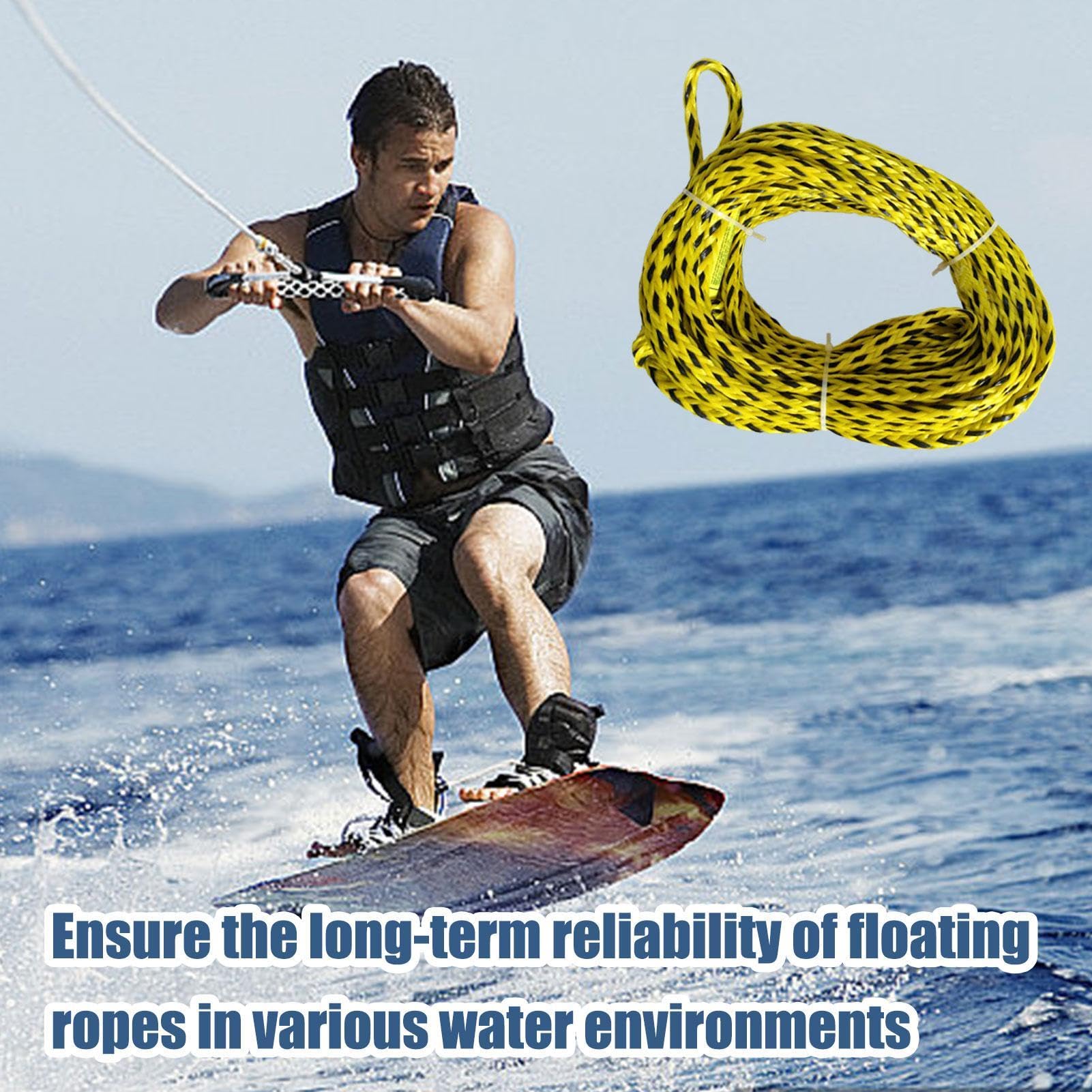 Cuerda De Esquí Acuático Flotante 75 Pies para Wakeboard Resistente