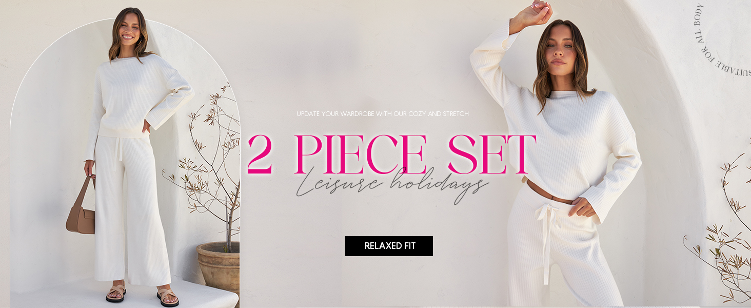 Amazon.com: ZESICA Women's 2 Piece Outfits Set 2026 Casual Long