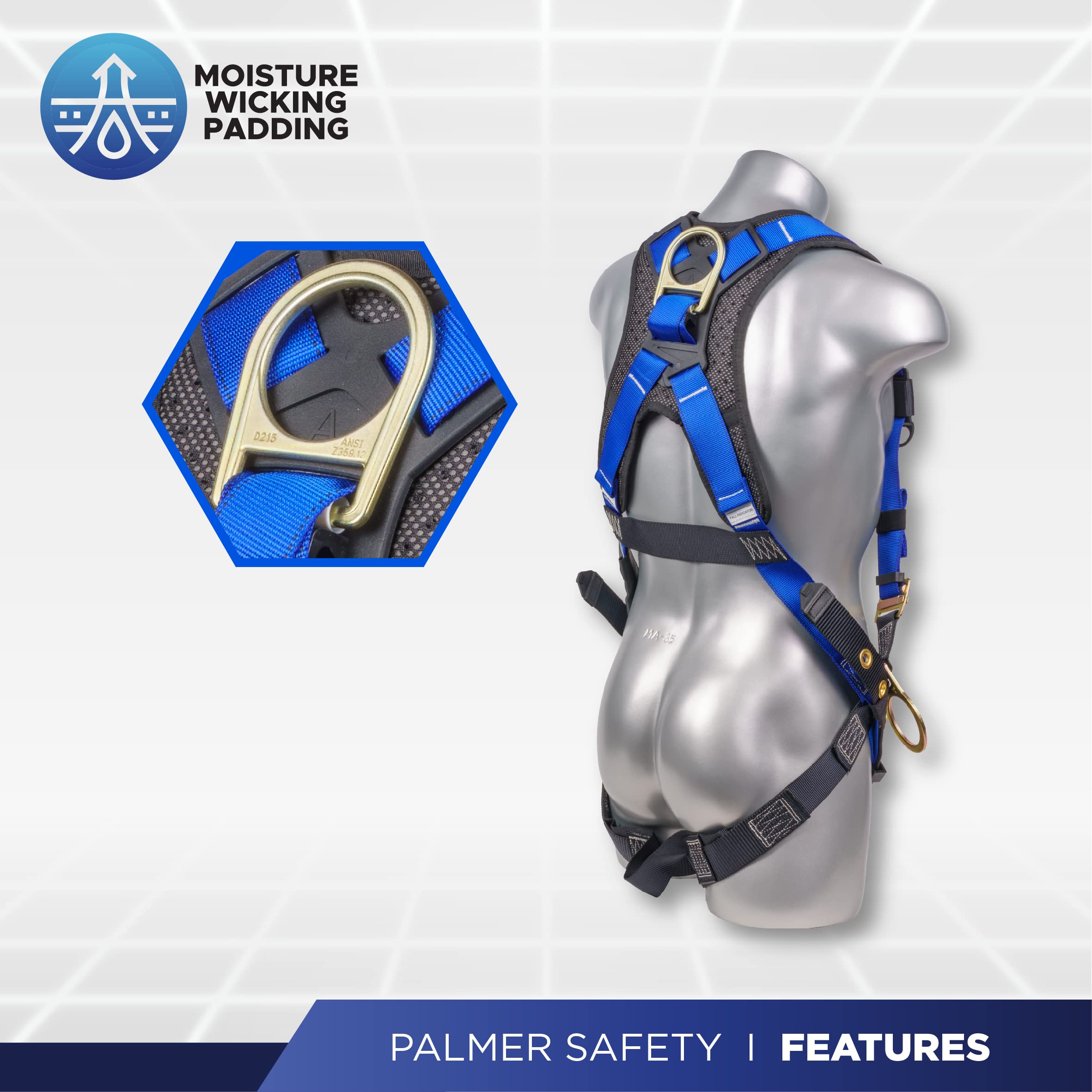 Buy Palmer Safety Full Body Harness with 5 Point Adjustment, Dorsal D