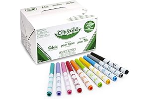 Crayola Fabric Markers - Unleash Kids' Creativity with Vibrancy and Wash-out Convenience