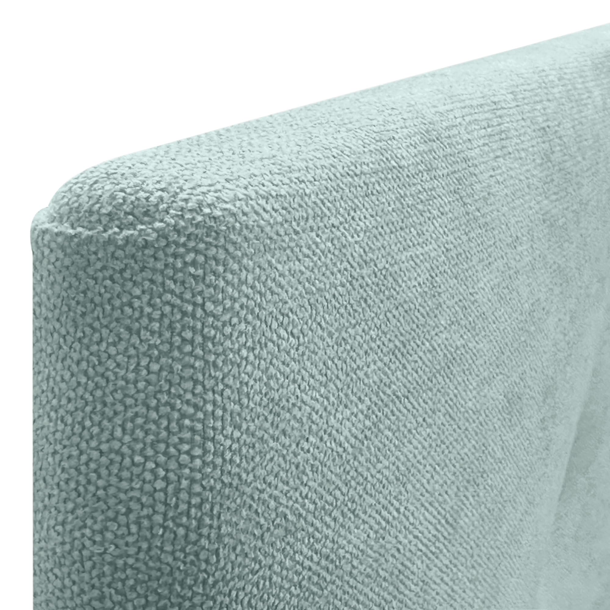 DHOME Testiera Capitonné Fino a Terra Testiera Imbottita 8cm ACUALINE in Tessuto e Similpelle per Letto Camera da Letto (135x120cm (120/135), Tessuto Verde Acqua)