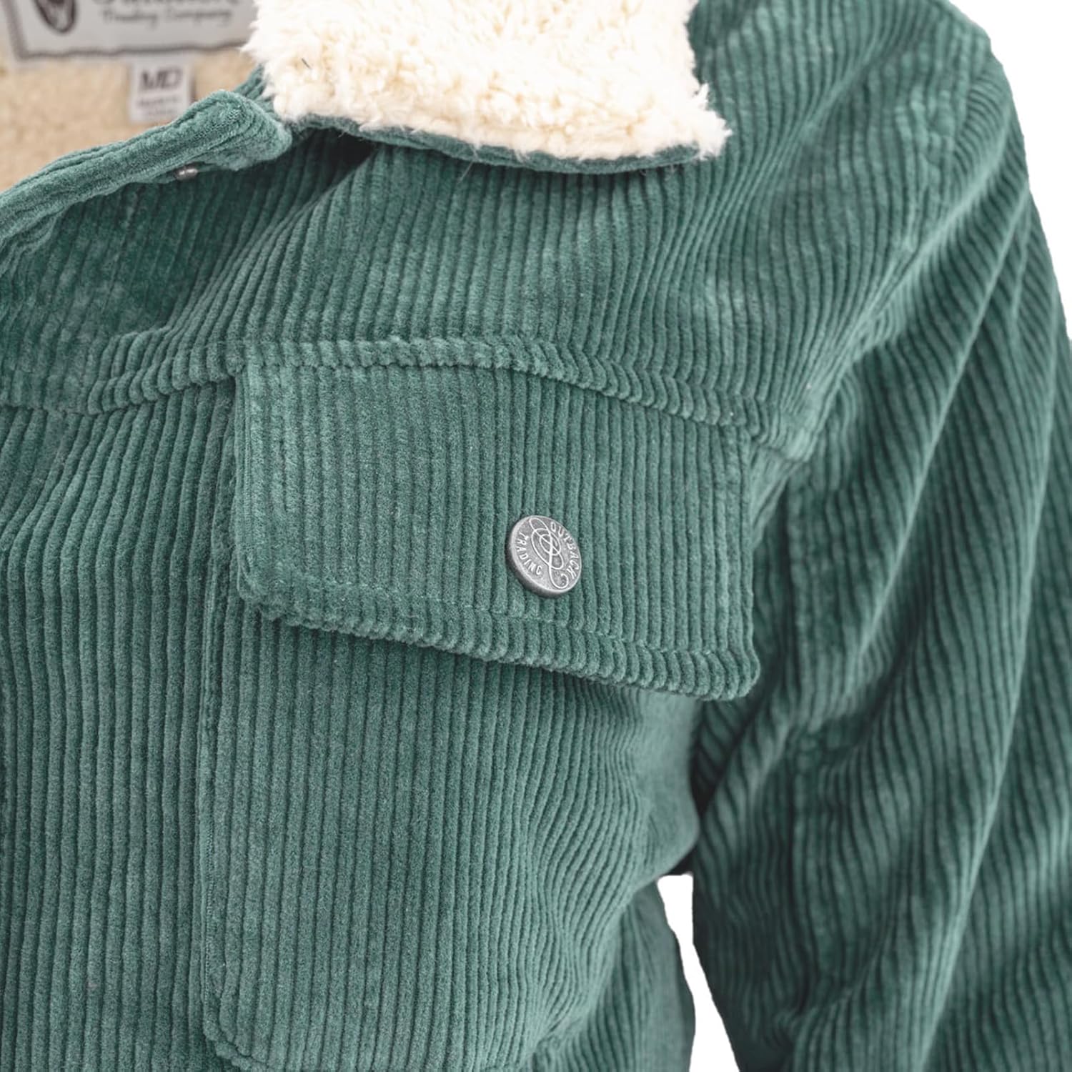 Outback Trading Company Women's Georgia Warm Soft Cotton Shell Fleece Lining Casual Outdoor Jacket, Snap Closure & Pockets