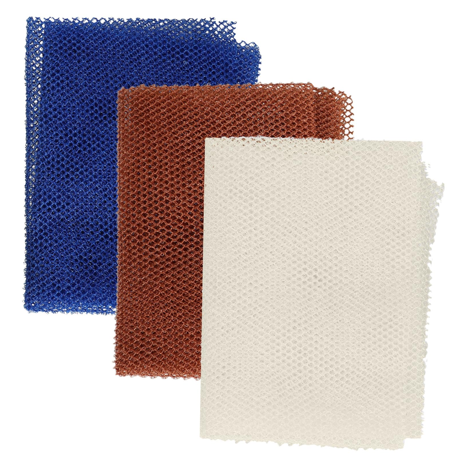 NIYANGLE 3pcs African Exfoliating Shower Nets Back Scrubber for Body Cleansing Lightweight and Durable Bath Scrubbing Cloth for Daily Use Includes and Colors