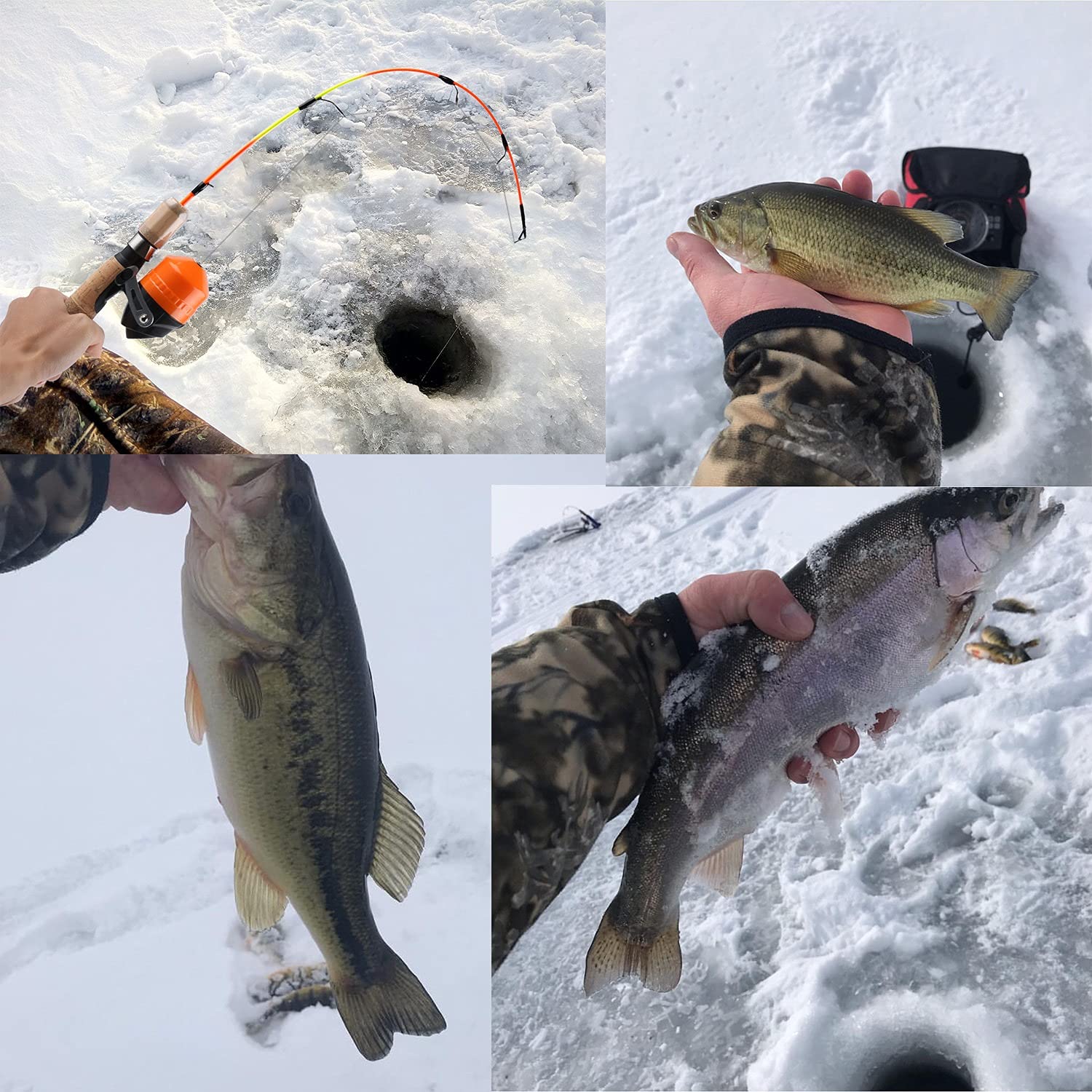 Kombinacje kołowrotków Odkryty zimowe krewetki lodowe wędki pręty Ultralight przenośne zimowe wędki Rękojeść Spinning Hard Fishing Rod Zestaw narzędzi wędkarskich