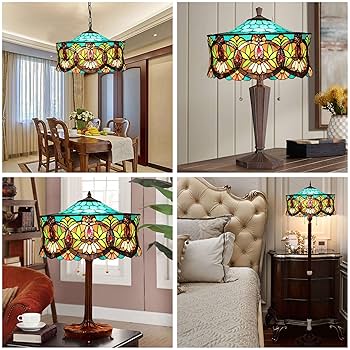 Amazon.co.jp : Byrotson 18インチステンドグラスランプシェード