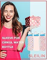 Vista 7 de 32oz Funda impresa linda compatible con botella de agua Cirkul para botellas de plástico y acero inoxidable de 32oz, material de neopreno que