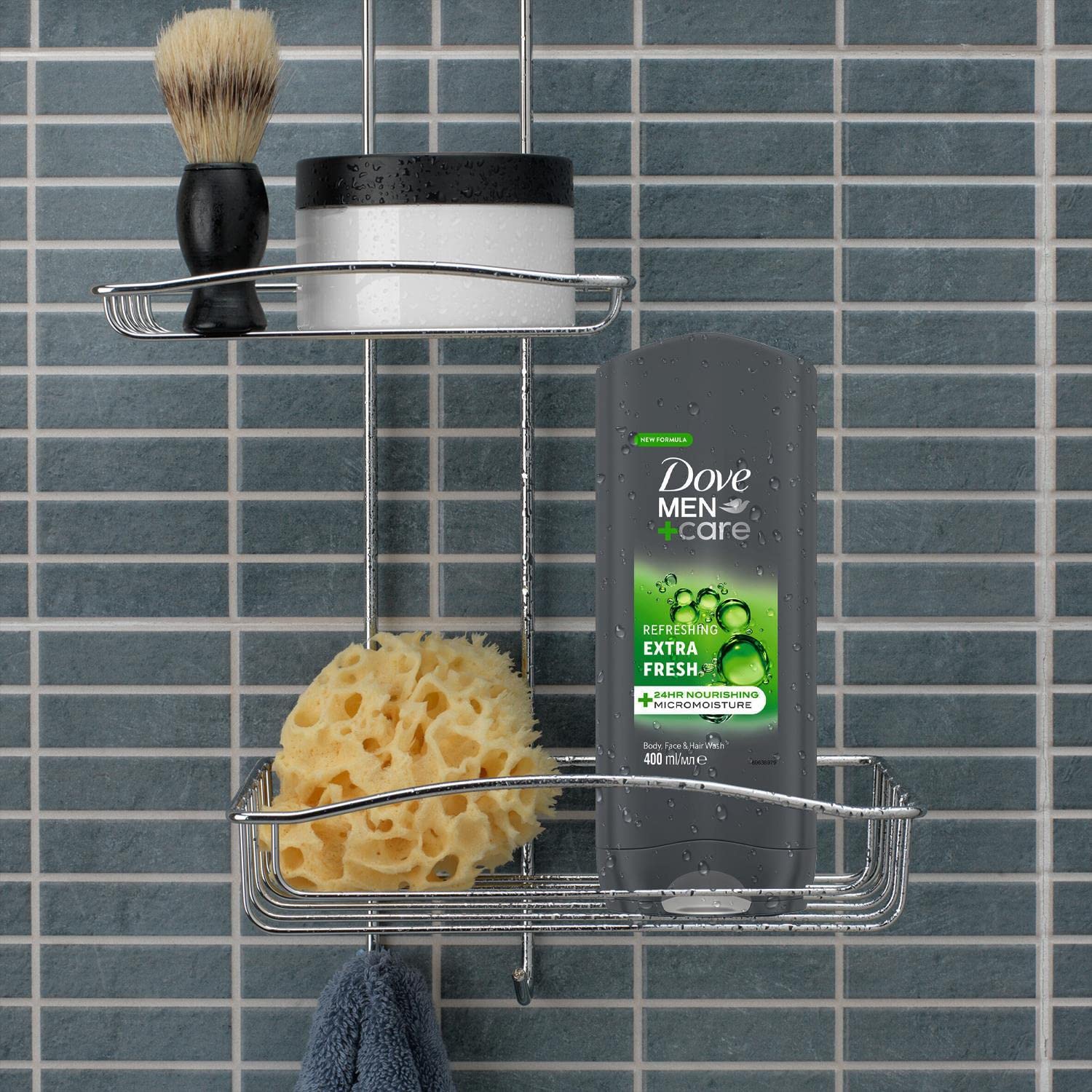 Dove Men+Care Refreshing Extra Fresh 3-In-1 Hair, Body And Face Wash Pack Of 6 With 24-Hour Nourishing Micromoisture Technology Body Wash For Men 400 Ml