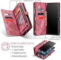 Vista 3 de Asuwish Funda de teléfono para Samsung Galaxy Note 20 Glaxay Note20 5G con cremallera, funda desmontable con protector de pantalla de vidrio