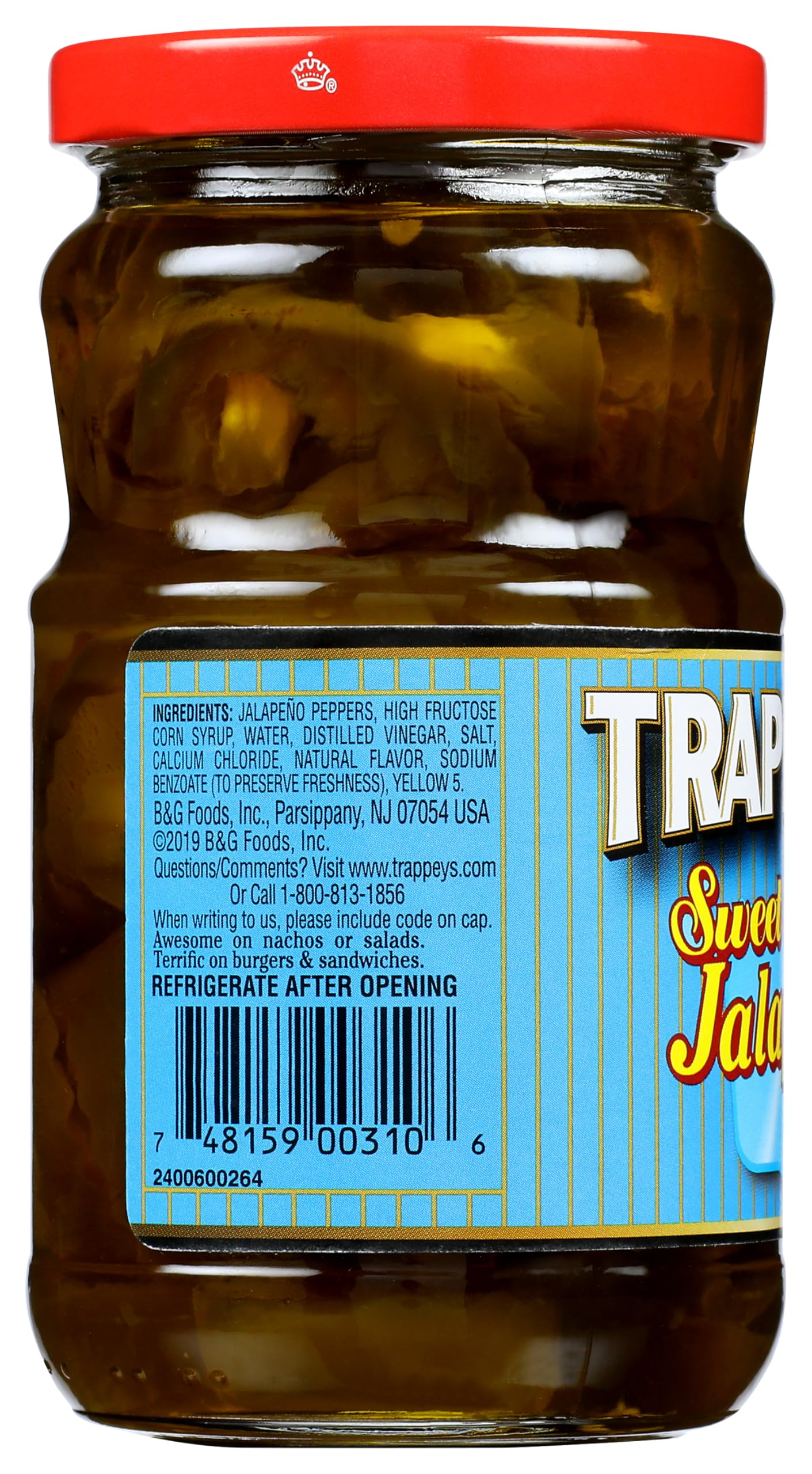 Trappey's Sweet N' Hot Jalapeno Peppers Slices, 12 fl oz