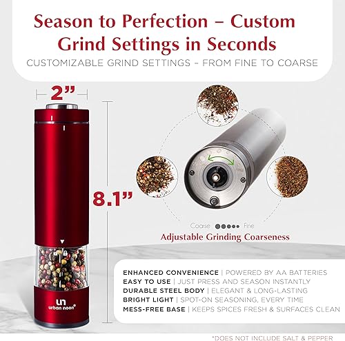 Miniatura 29 de urban noon - Bandeja para molinillo de sal y pimienta, acrílico transparente, molinillos de hasta 2.2 pulgadas de diámetro Bandeja de molino