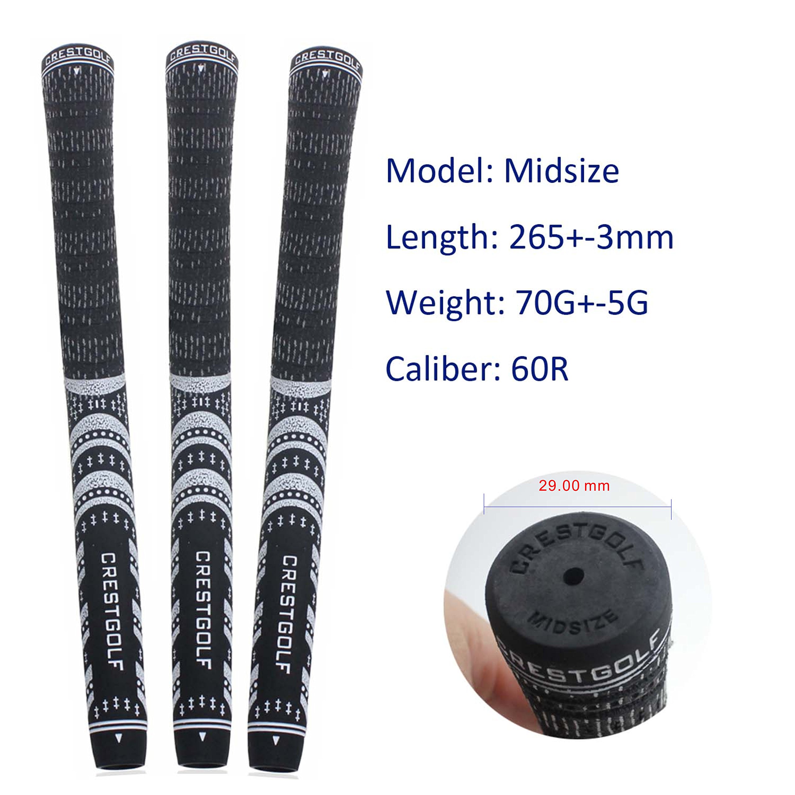 Kofull - Manopole da Golf Grips Golf Tape（Standard/Midsize, in Filo di Carbonio, per legni da Golf, per Mazze da Golf, Confezione da 13