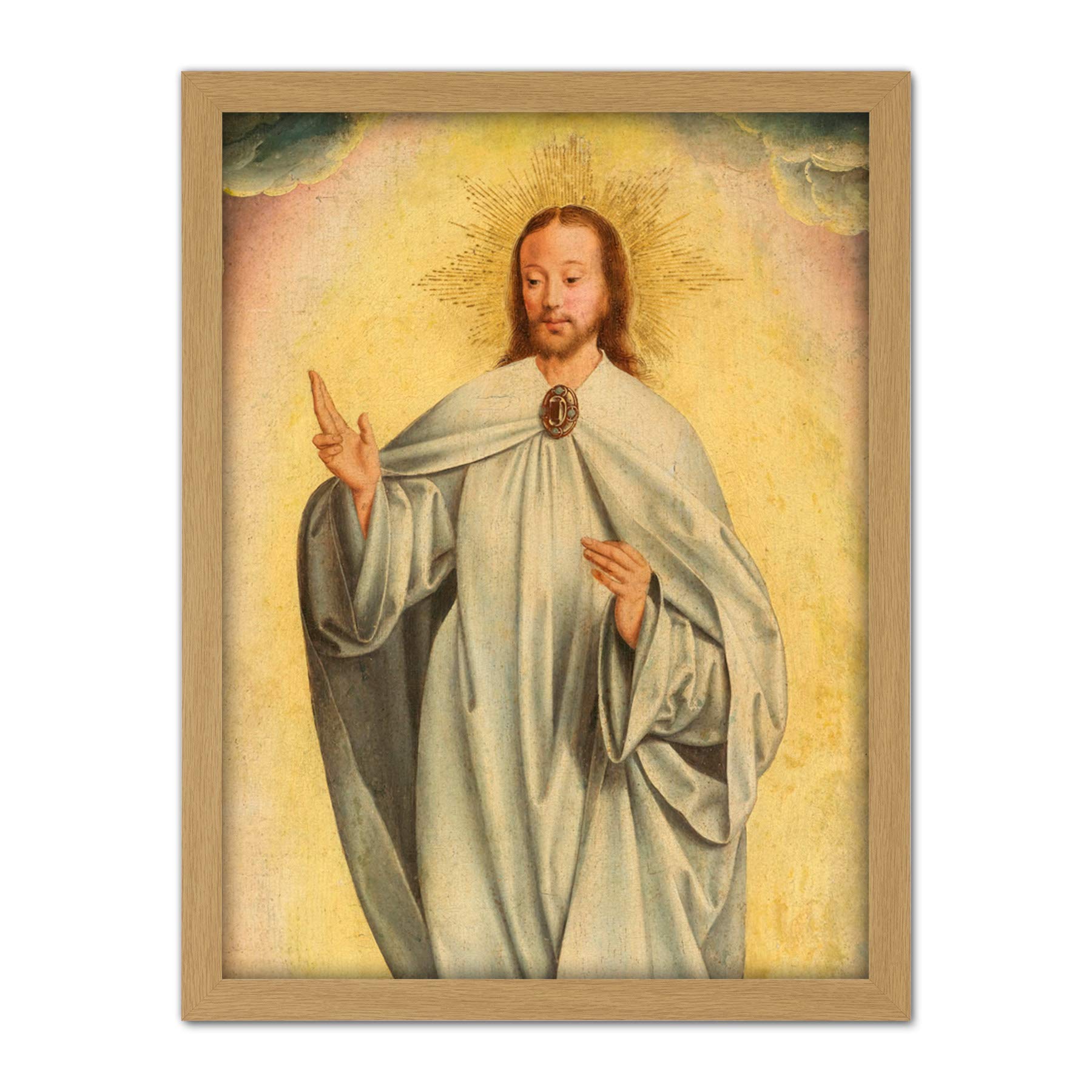Artery8 Van Kalkar Transfiguration Of Christ Resurrection Artwork Framed Wall Art Print 18X24 Inch