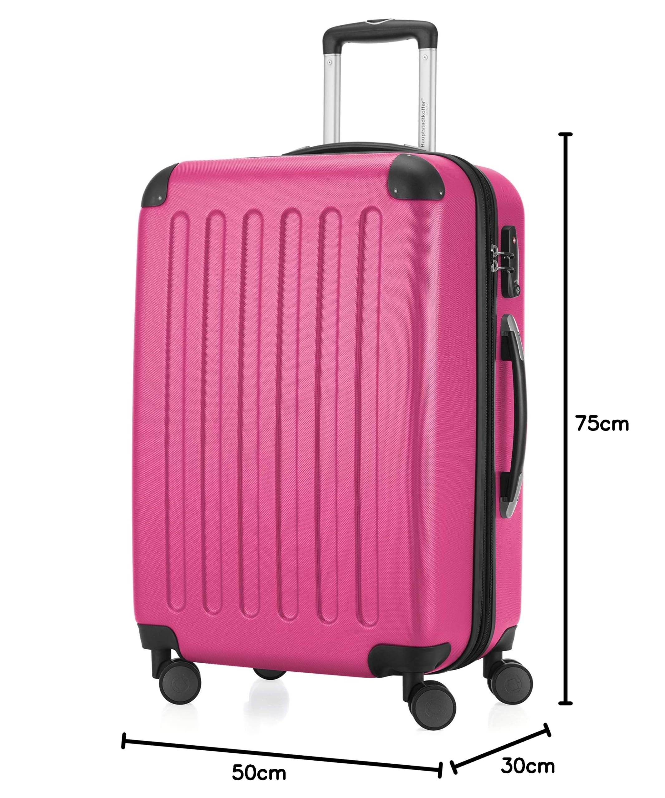 HAUPTSTADTKOFFER - Spree - Maleta rígida, Trolley expandible, Equipaje de Viaje, 4 Ruedas Dobles, TSA, 65 cm, 74 litros, Champán — view 313