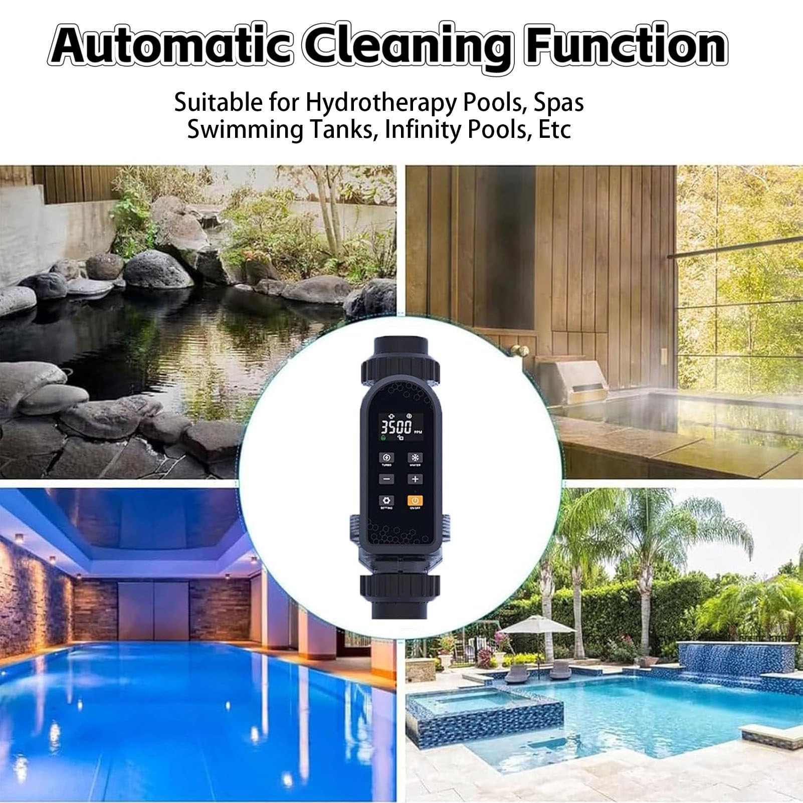 Chlorateur Au Sel, Fonctions ComplèTes SystèMe De GéNéRateur De Chlore, Wi-FI IntéGré Et TéLéCommande, pour Piscines CreuséEs. LC150A