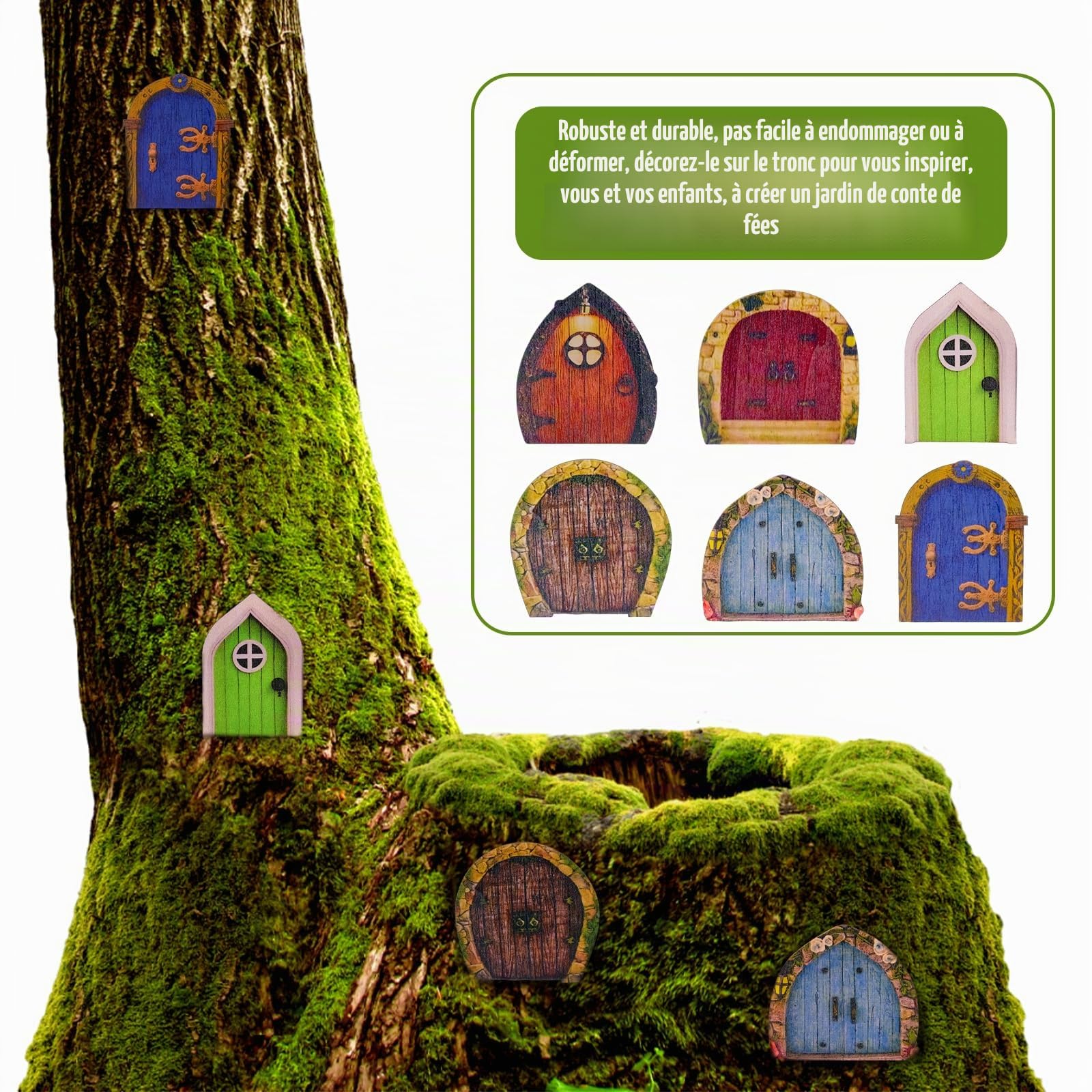 Porte De Nain De Fée Miniature, Porte De Fée Pour Fées Et Nains De Jardin Enchantés, Statues D