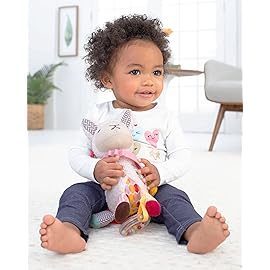 Skip Hop Bandana Buddies Baby Activity and Teething Toy with Multi-Sensory Rattle and Textures, Llama