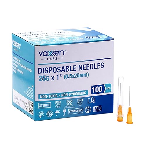 Vaxxen Labs Desechable 25G x 1" Luer Lock (Caja de 100)