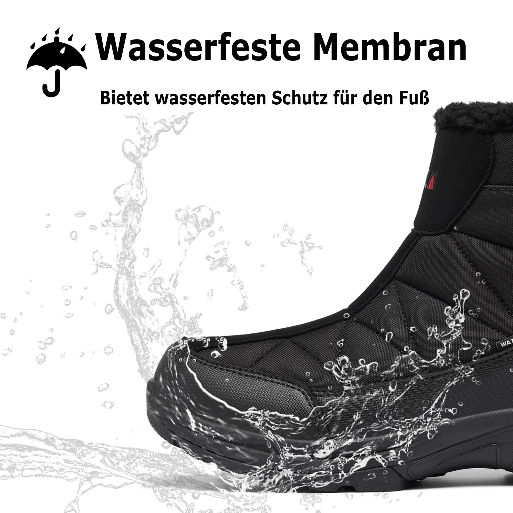 TLOLA Winterschuhe Herren Wasserdicht Warm Gefüttert Schneestiefel | Winterstiefel Herren rutschfest Wanderschuhe Trekkingschuhe Outdoor Schuhe