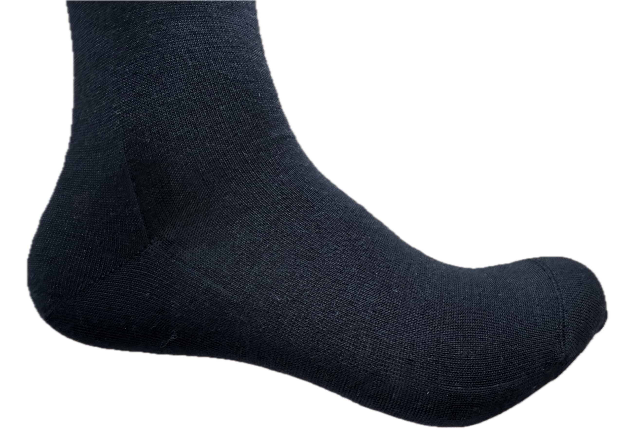 ULLMYS Herren Merino Wollsocken – 98% Naturfasern, davon 80% Merino Wolle für Komfort im Alltag & Business, aus Europa – Schwarz, 3 Paar, Größe 43/46 - Image 3