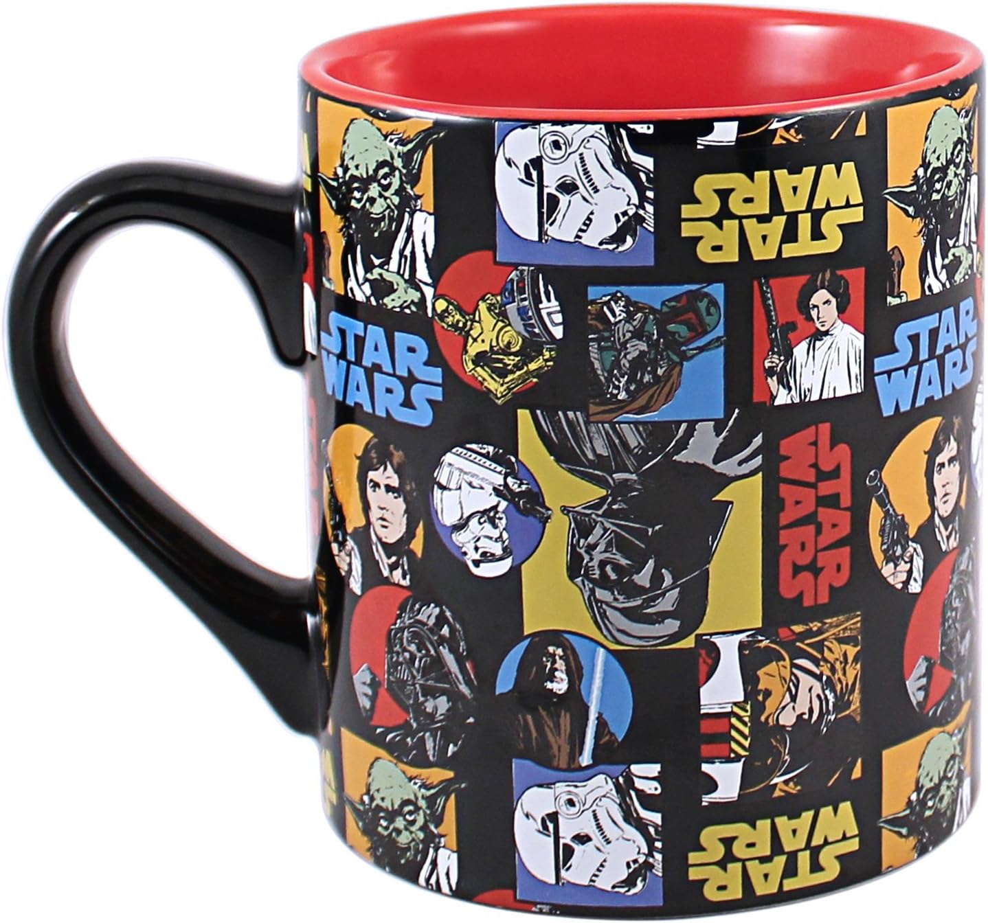 Silver Buffalo SV0332 Star Wars Comic Grid Ceramic Mug, 14-Ounces