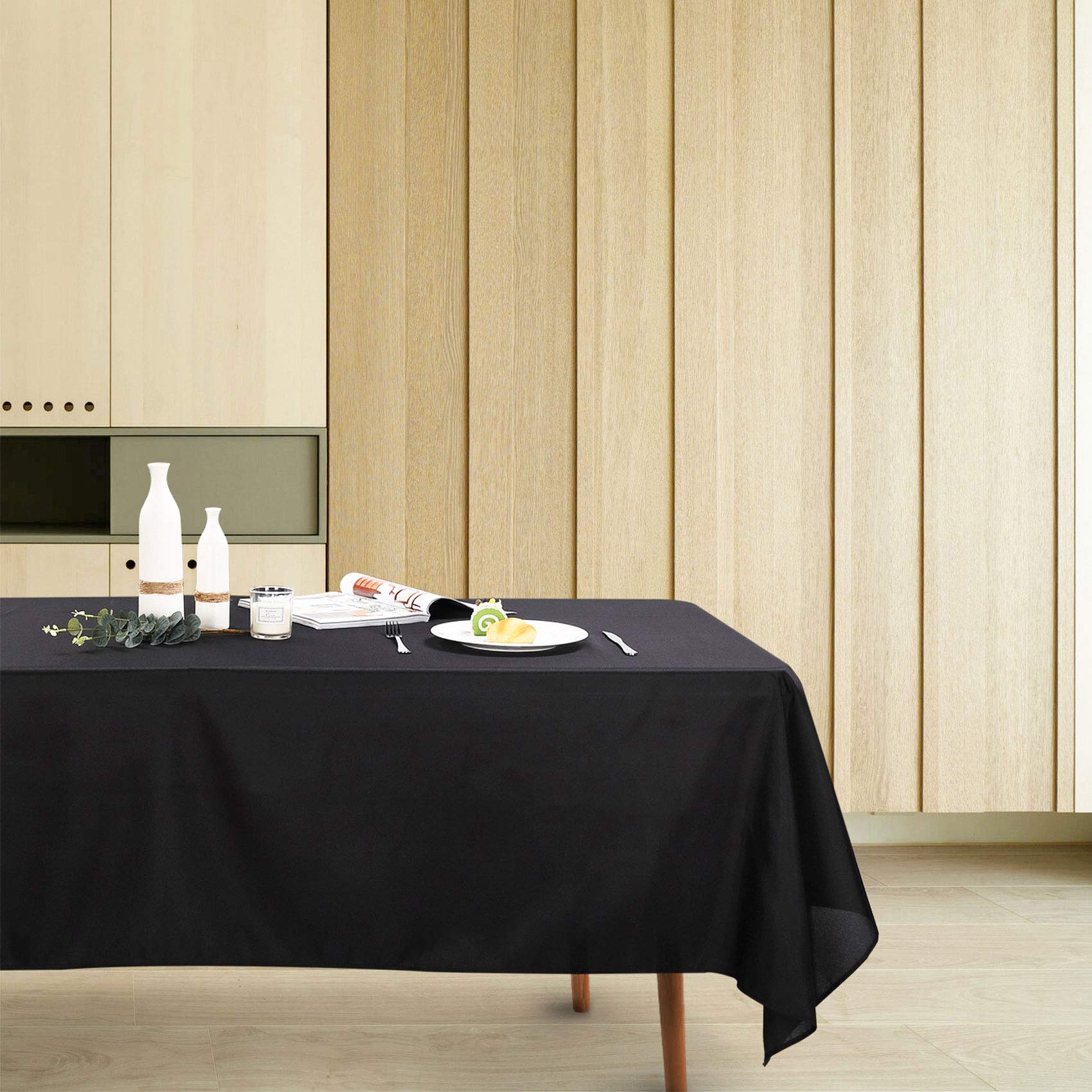 Tovaglia Rettangolare Nera 200x332 Cm – Antimacchia, Lavabile, Per Matrimoni E Feste