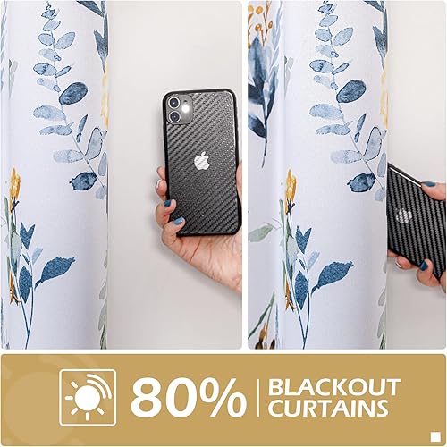 Miniatura 6 de MYSKY HOME - Cortinas de cocina de 45 pulgadas de largo, cortinas opacas con aislamiento térmico, cortinas de oscurecimiento de habitación, ojales