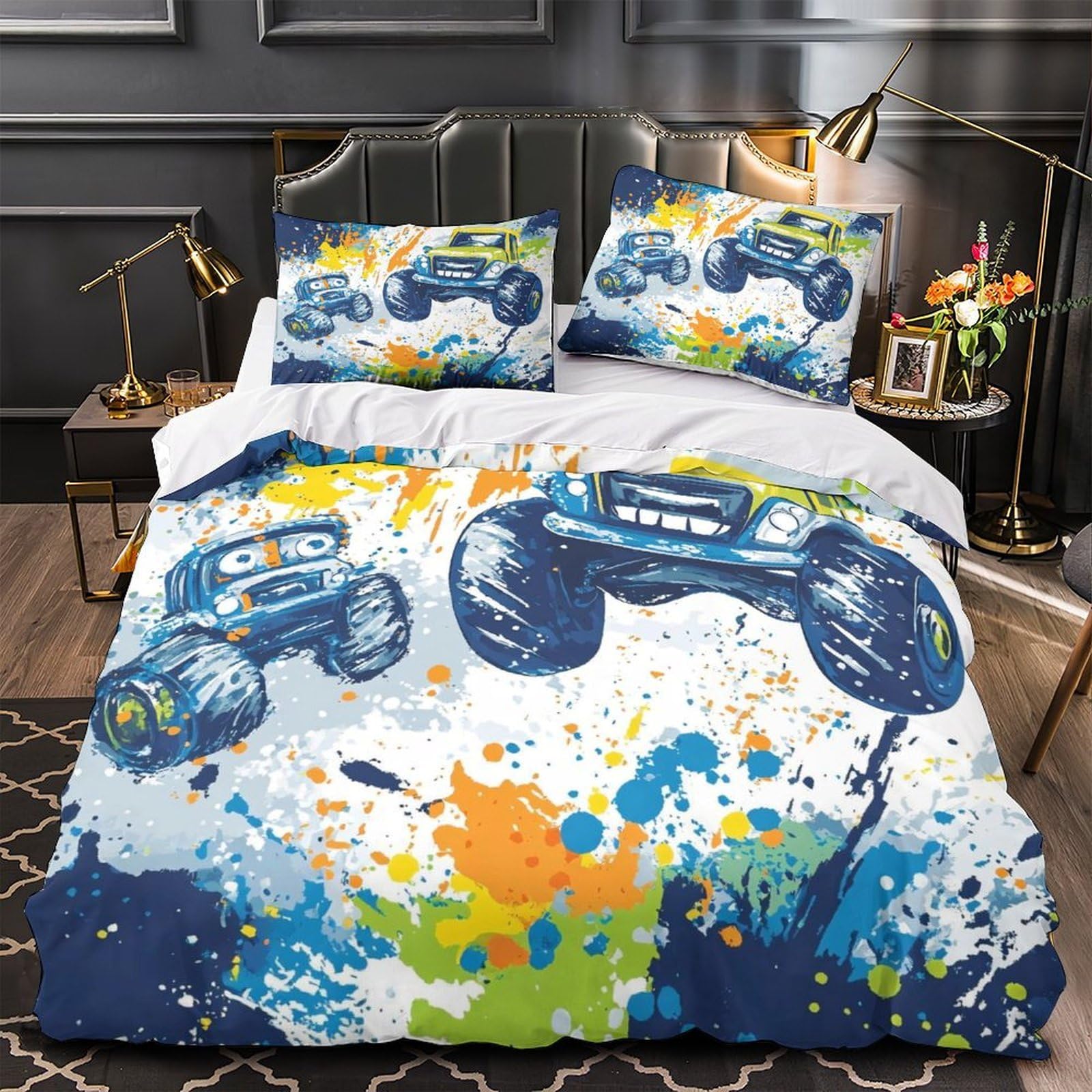 Linge de lit pieuvre anti-pli double fermeture éclair