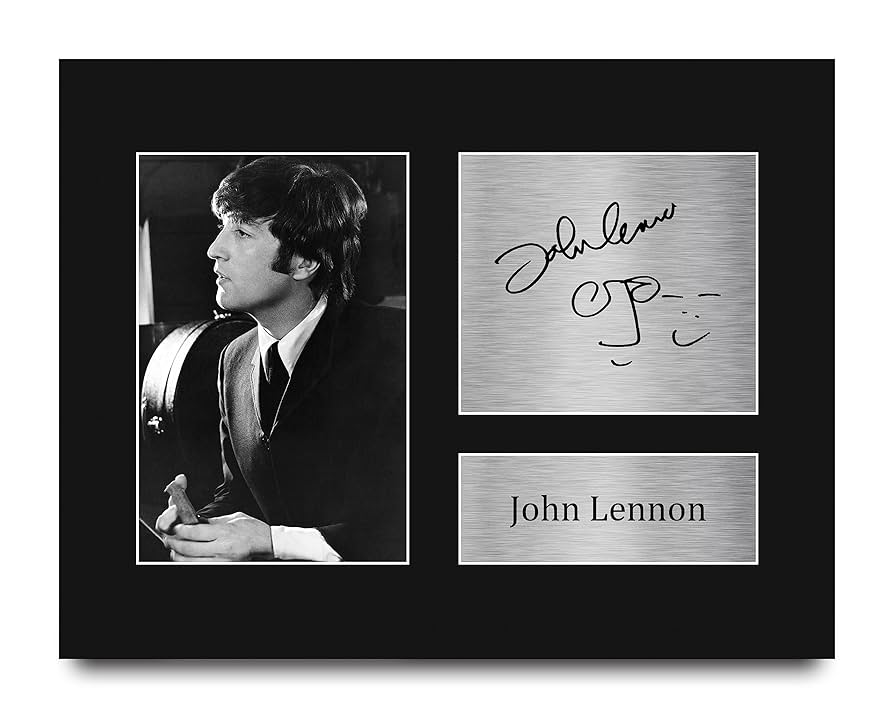 Amazon.com: HWC Trading John Lennon Gifts Signed Printed