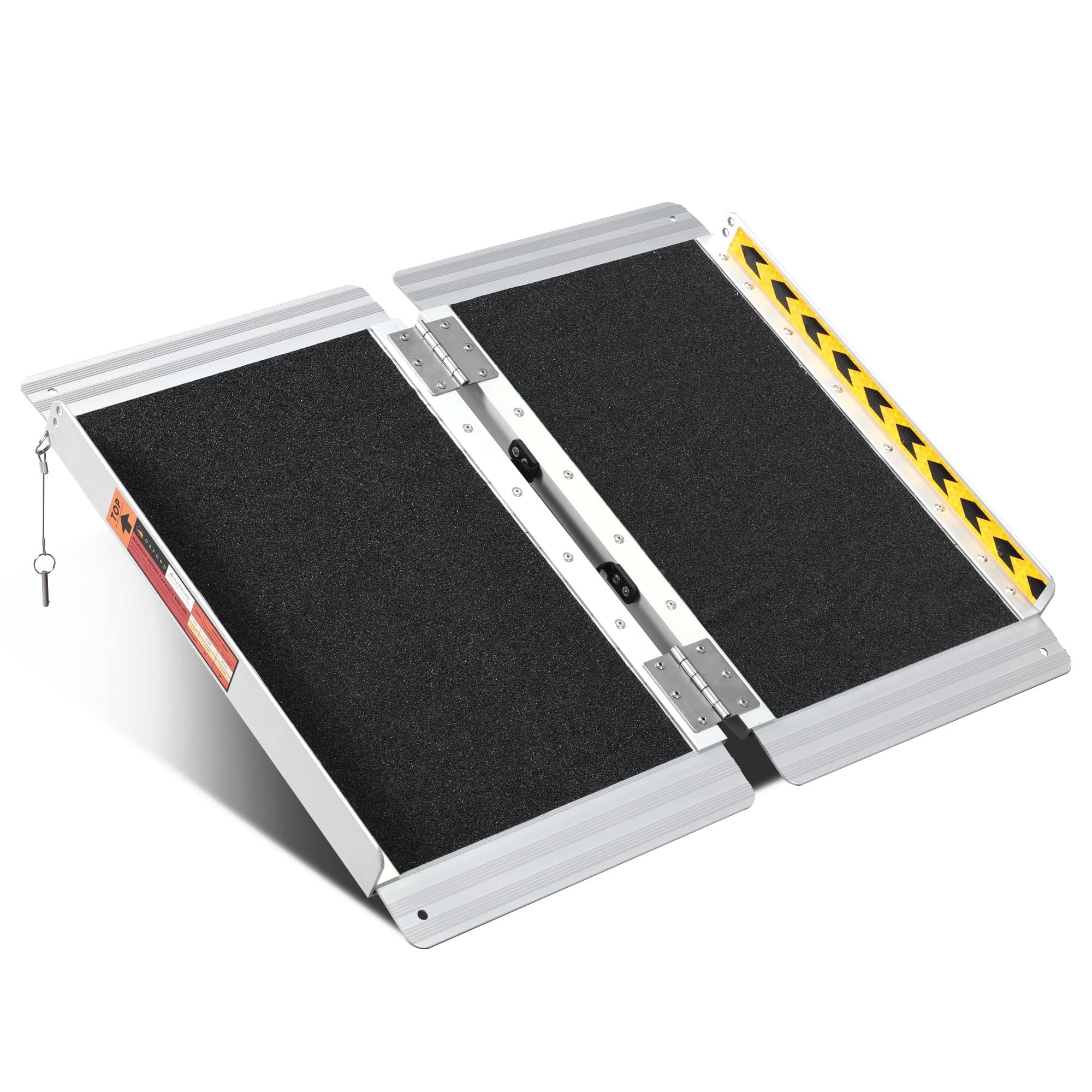 Portable Wheelchair Ramp-Handicap Ramps, Non-Skid Aluminum Wheel Chair Ramp, Threshold Ramps For Doorways Wheelchair Ramps For Home Steps/Stairs/Entry/Doorways(62 * 74 *