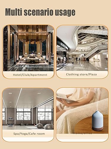 Miniatura 6 de Difusor de cerámica para aceite esencial, 8.5 fl oz, difusor de piedra de aromaterapia, humidificador ultrasónico con luz colorida para el hogar,