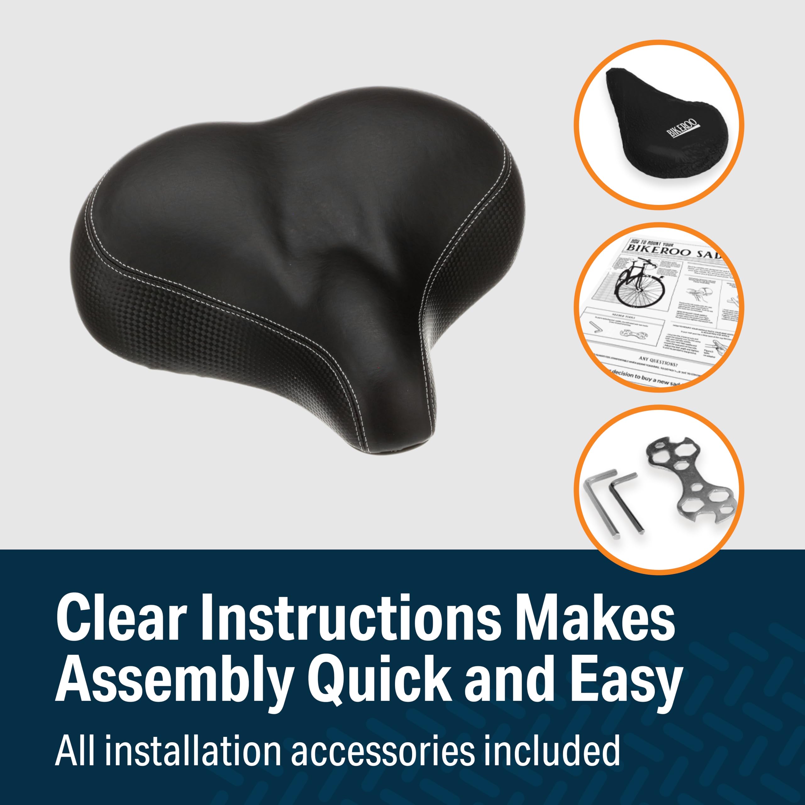 Bikeroo 自転車 サドル 取り付け工具 防水カバー付き ゴム クッション Bikeroo 自転車 サドル クッション スプリング 取付工具 防水カバー付