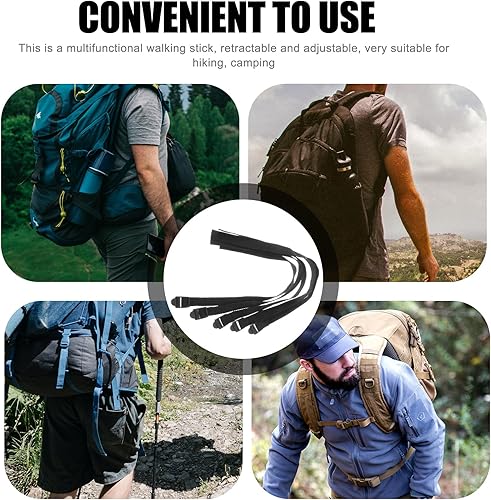 Miniatura 4 de Correa de bastón para caminar, correa para bastón, correa de transporte de esquí, cuerda elástica, mochila para senderismo, correa ajustable para